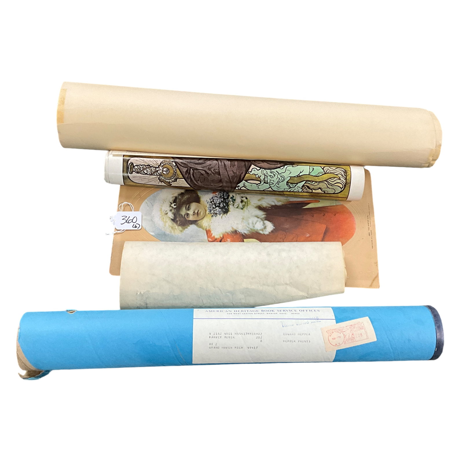 Art Prints, Original Relief Print. Edward Hopper, Alphonse Mucha (1 of 6)