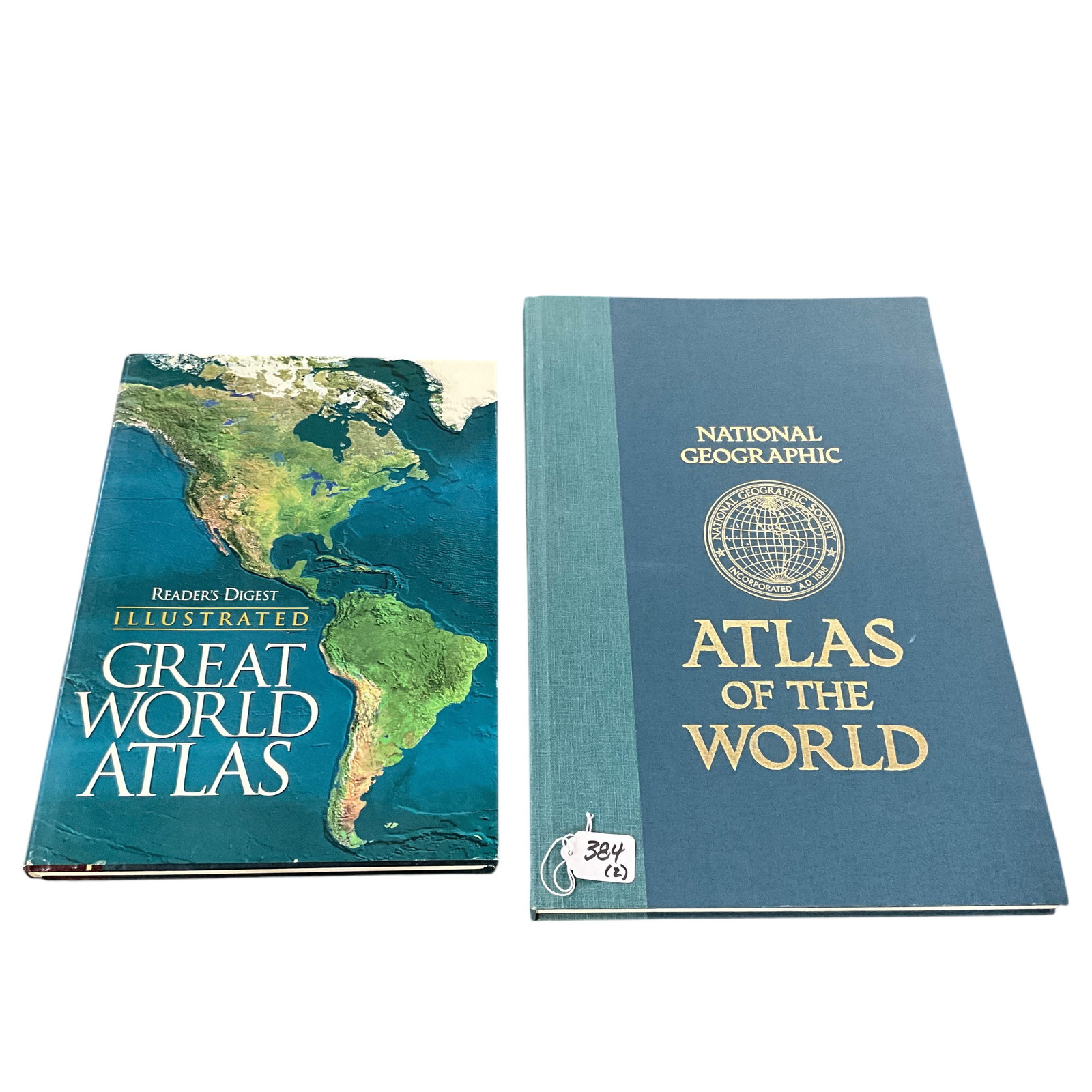 Two Oversize World Atlases: Two Oversize World Atlases- a Reader's Digets world atlas measuring 11" X 15" and a National Geographic Atlas measuring approx. 12.5" X 18.5"