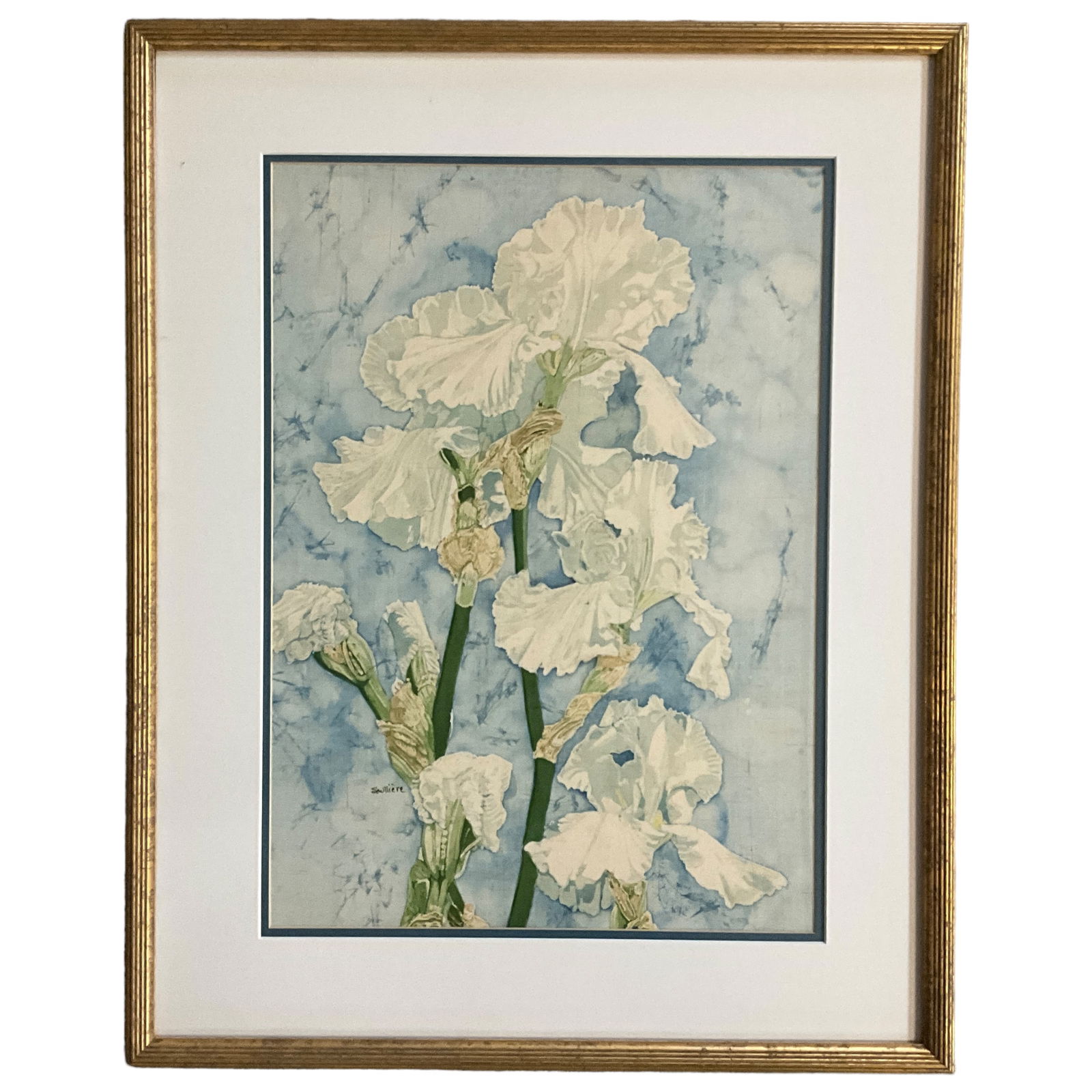 John Soulliere (1941-2011), "White Iris" Print (1 of 4)