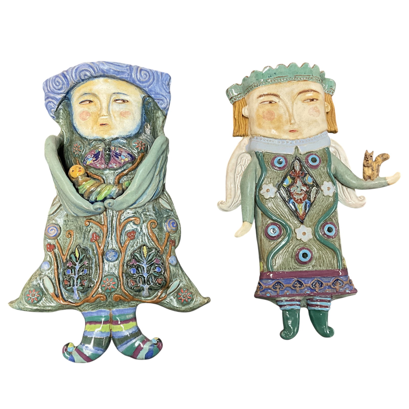 Laurie Eisenhardt (American, 20th Century) Pair of Wall Pockets (1 of 6)