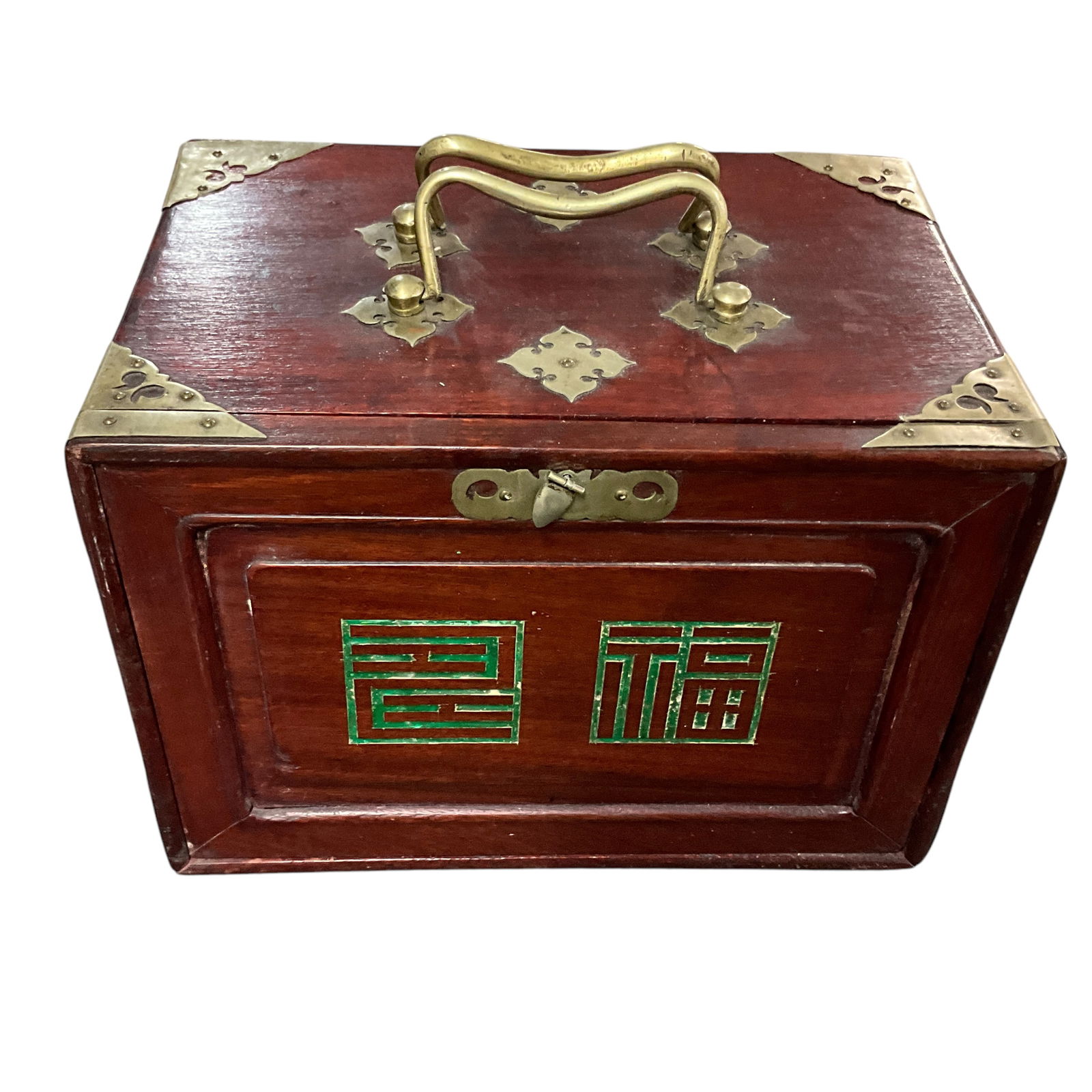 Mah Jongg Set in Fitted Brass Trimmed Case (1 of 5)