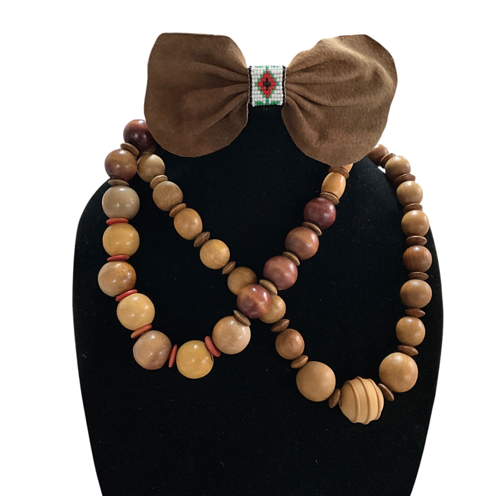 Wooden Beaded Necklaces, Barrette (1 of 5)