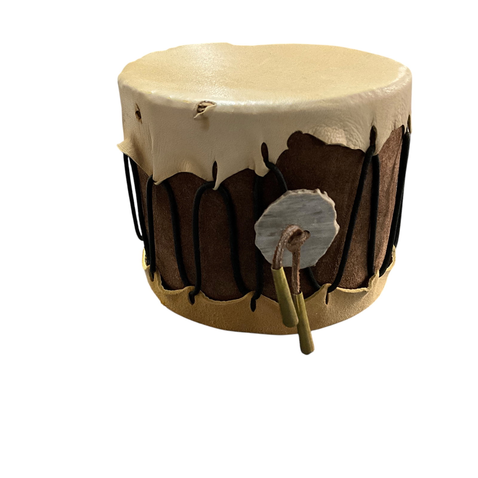 Native American Drum Rattle: Native American Drum Rattle, 4.5" diameter