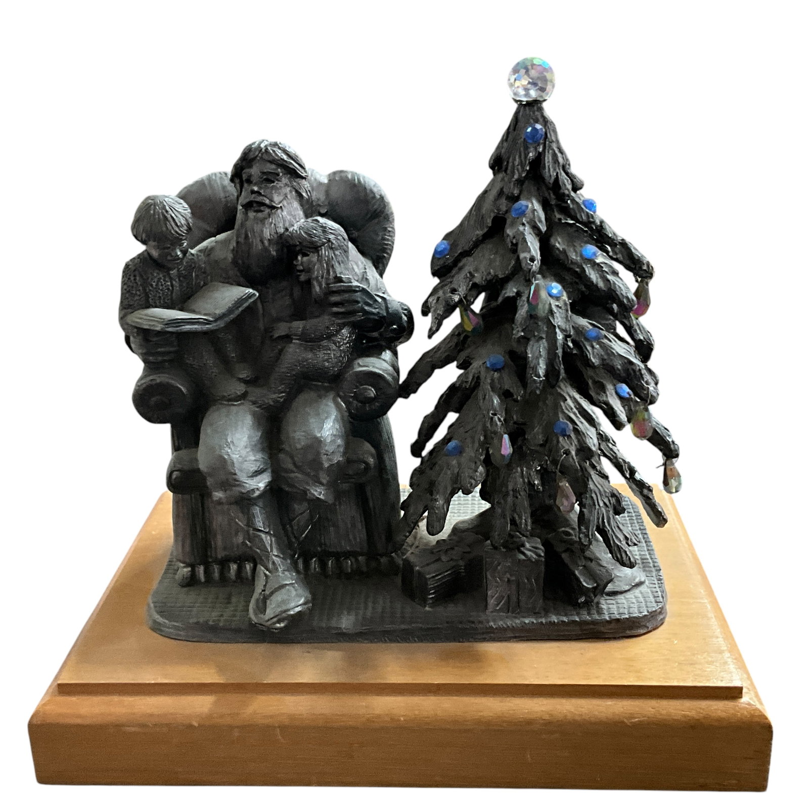 Michael Ricker Limited Edition Christmas Pewter: Michael Ricker Limited Edition Pewter- Santa/Kids Number 49 of 750. Approx. 7" high