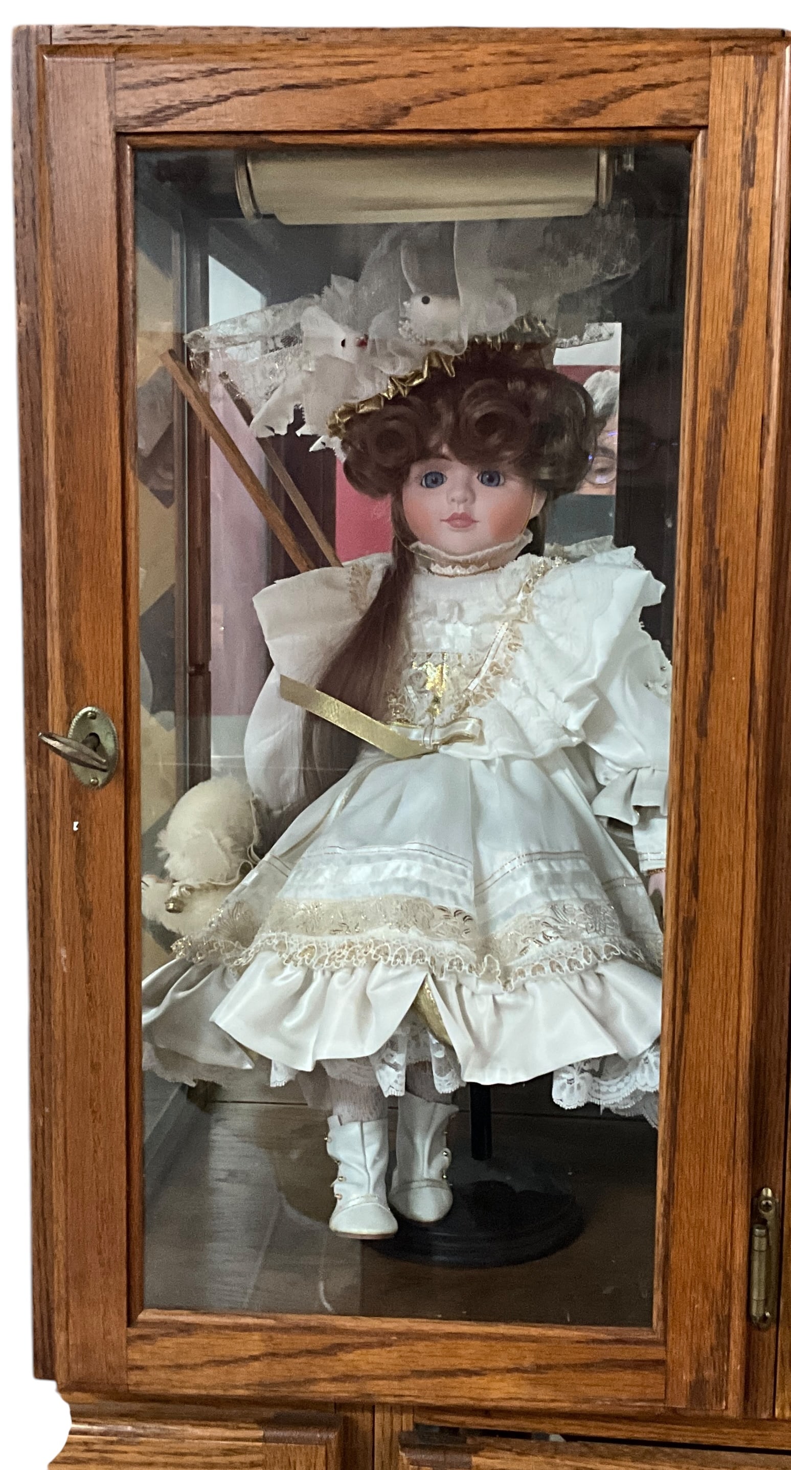 Vintage Gorham Limited Edition Musical Collector Doll in Lighted Oak Display Case (1 of 5)