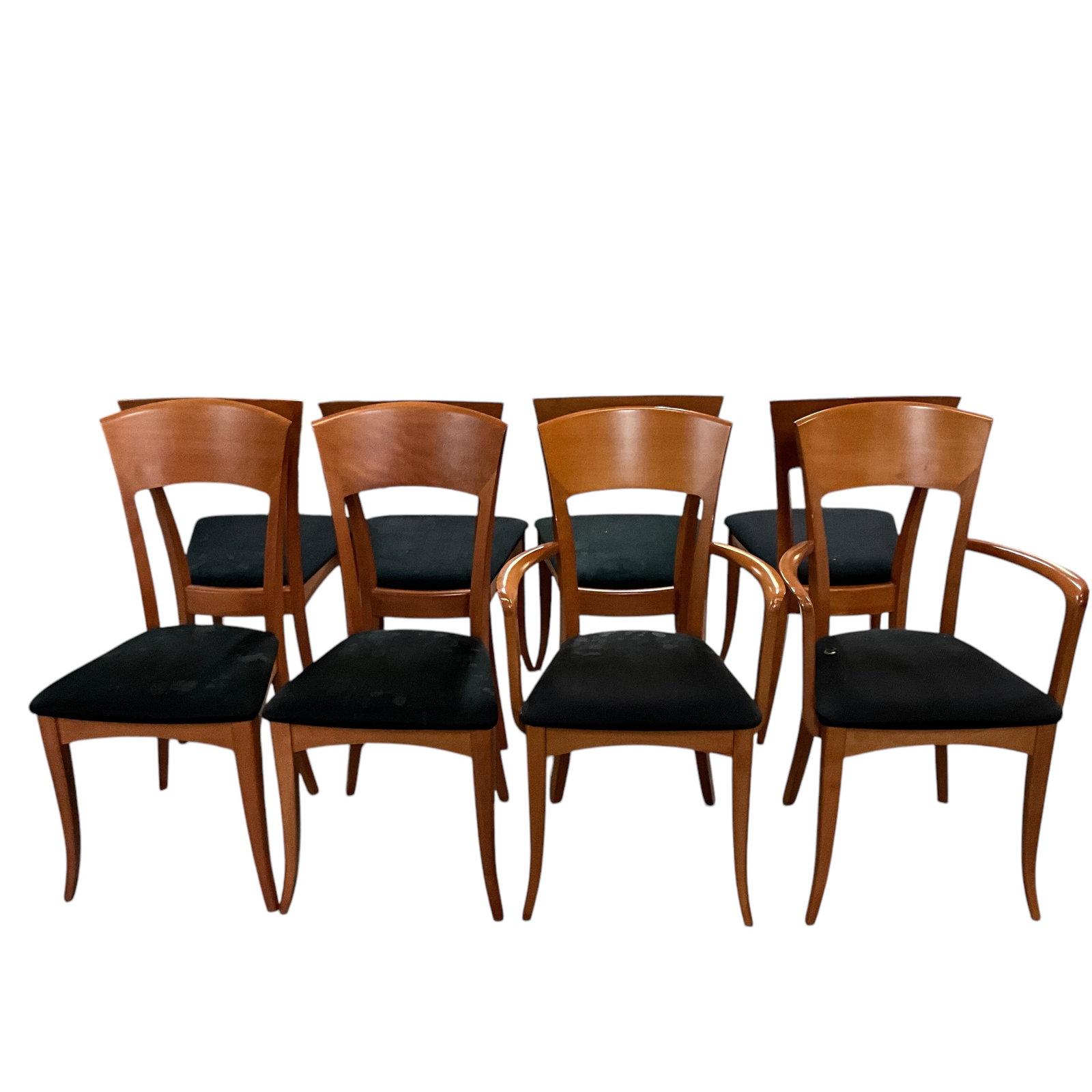 Set of Eight A. Sibau Italian Dining Chairs. (1 of 8)