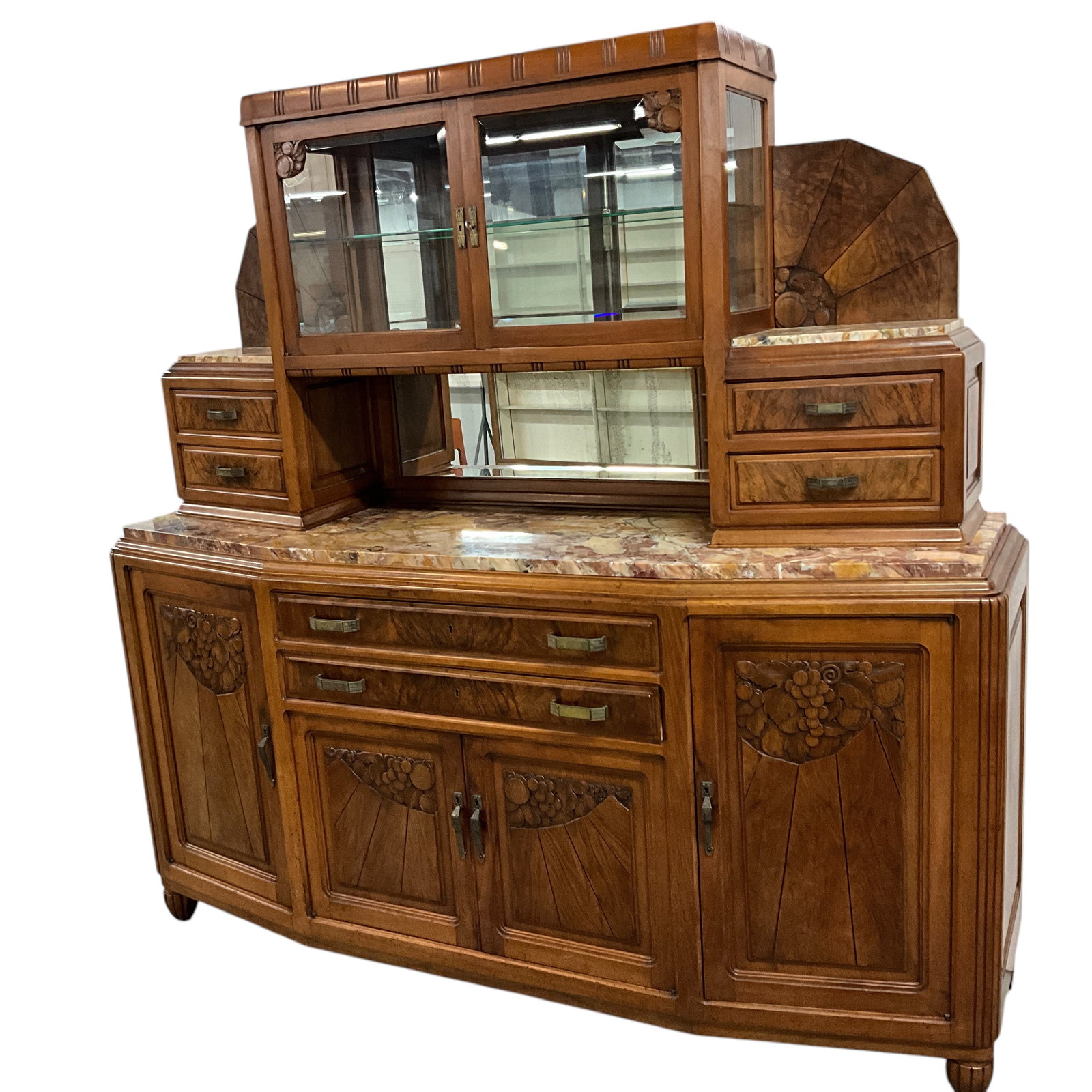 Excellent Art Deco Marble Top Sideboard (1 of 8)