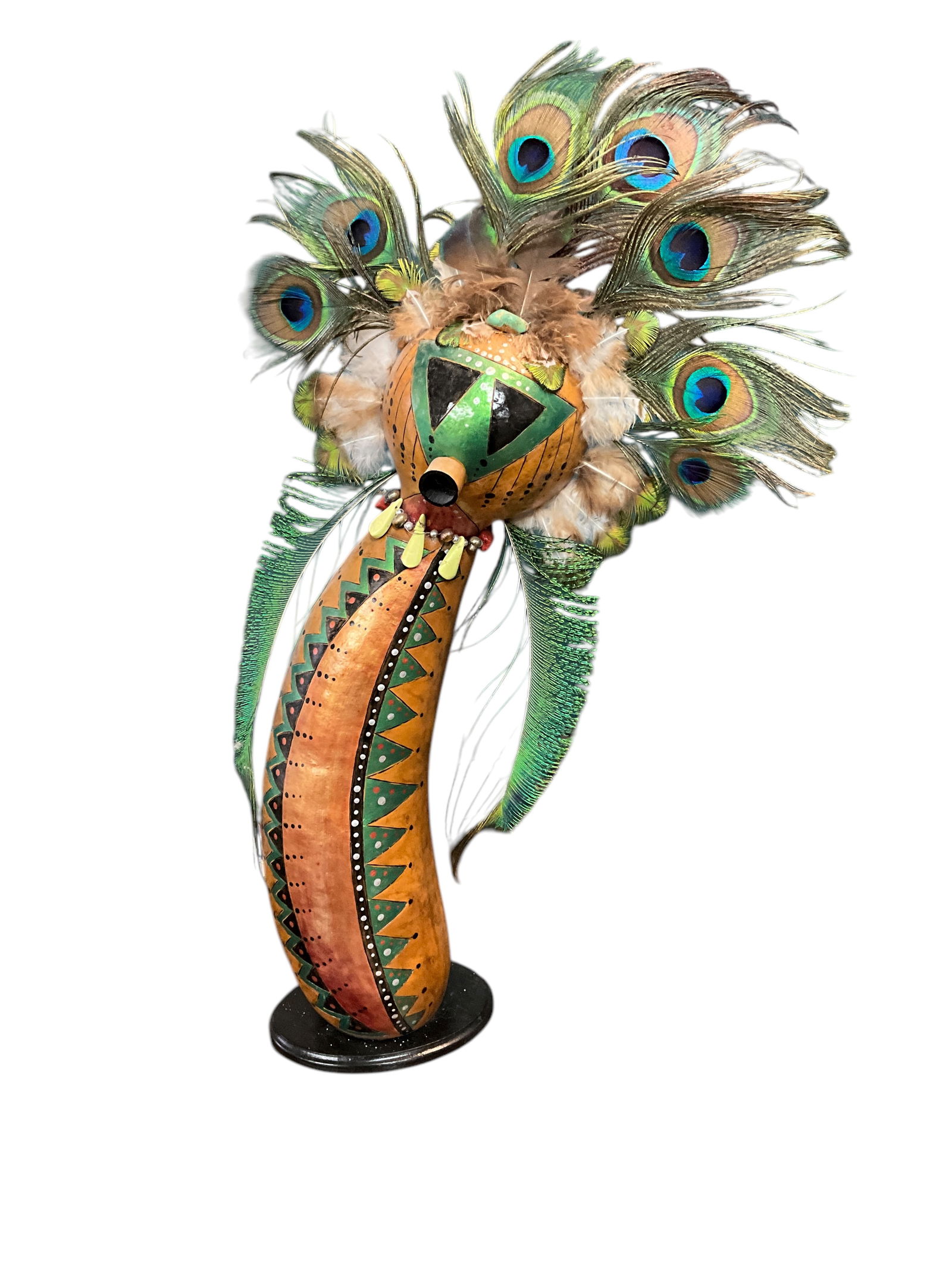 Dian Gibson (American, 20th Century) Gourd Sculpture, "Spirit Dancer of Sedona.": Dian Gibson (American, 20th Century) Gourd Sculpture, "Spirit Dancer of Sedona." Approx. 19" tall.