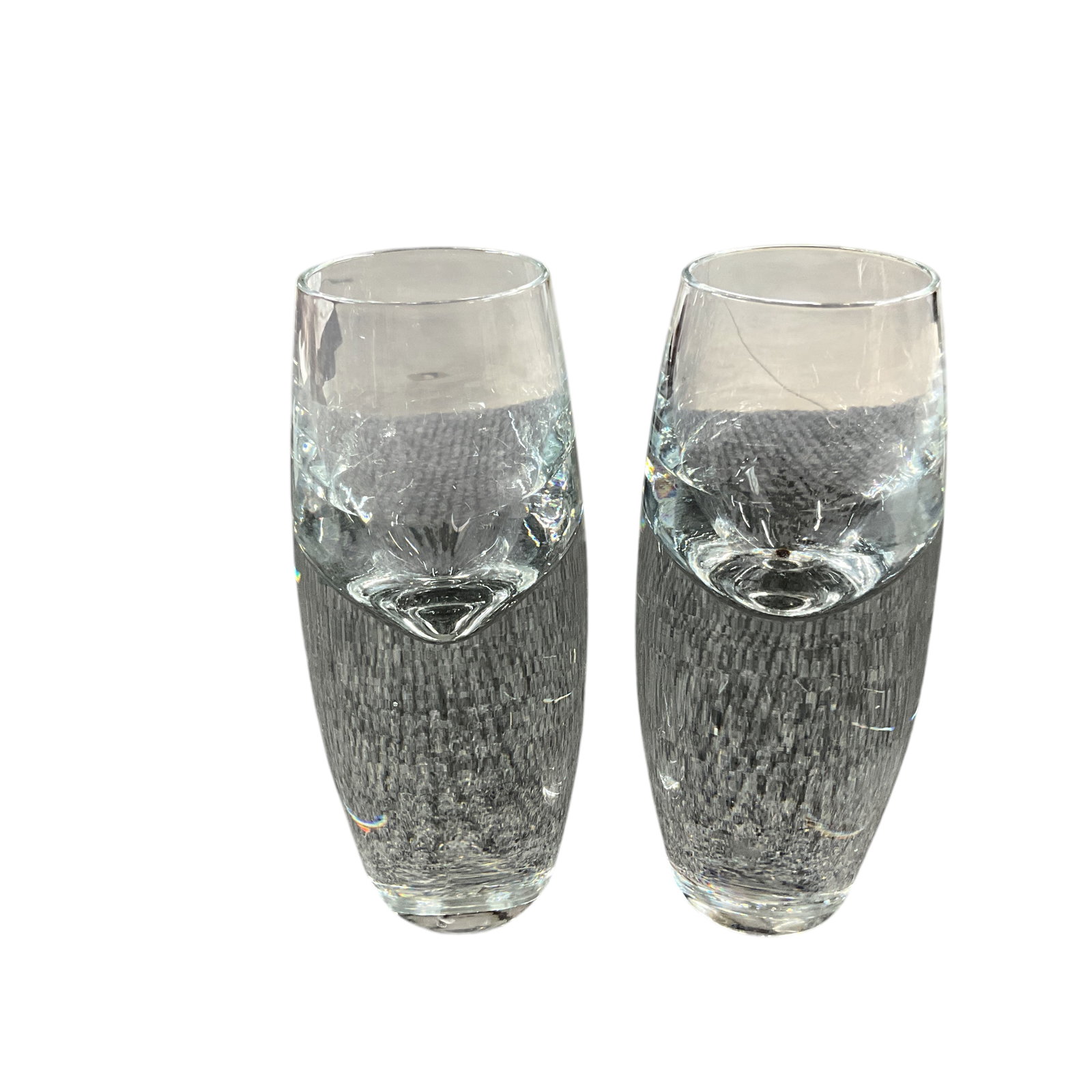 Krosno Polish Crystal Shot Glasses: Pair of Krosno Polish Crystal Shot Glasses, approx. 4.5" tall