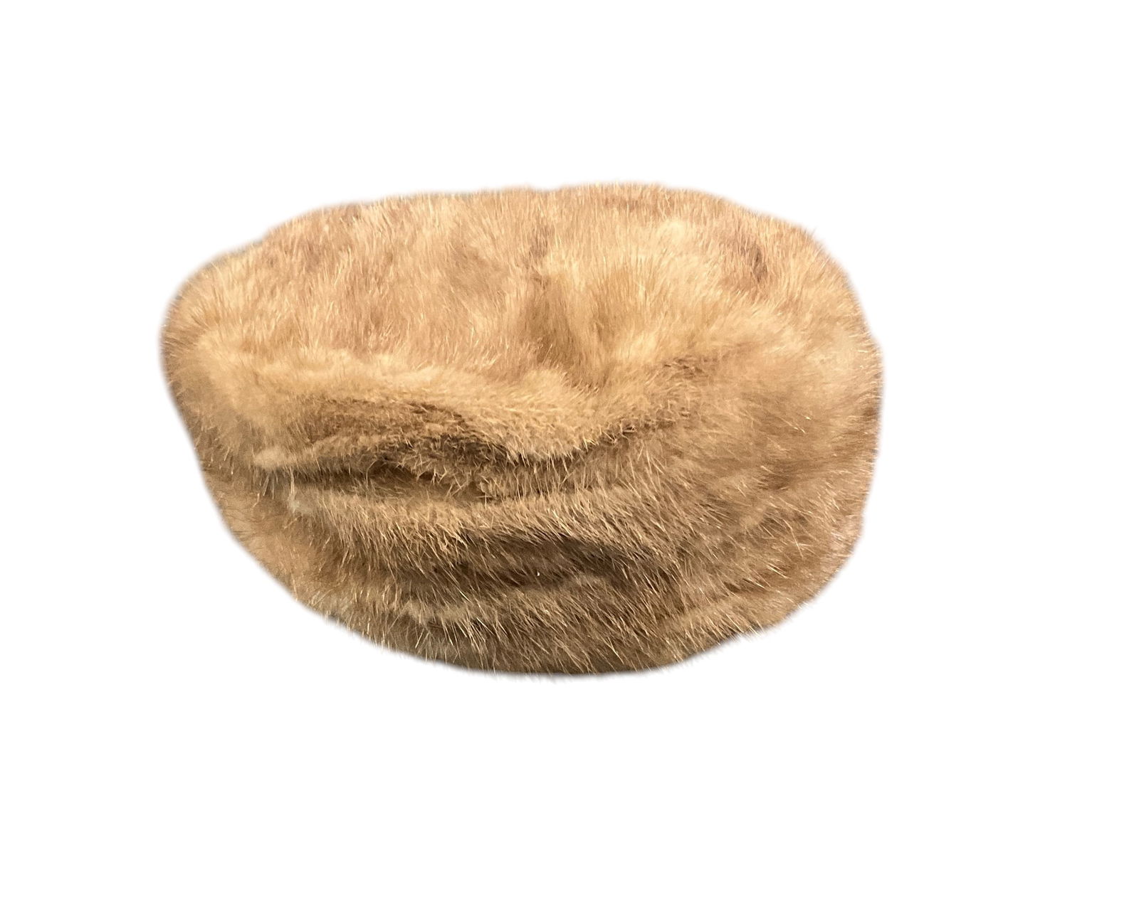 Ladies Pillbox Style Fur Hat- Mink(?) (1 of 3)