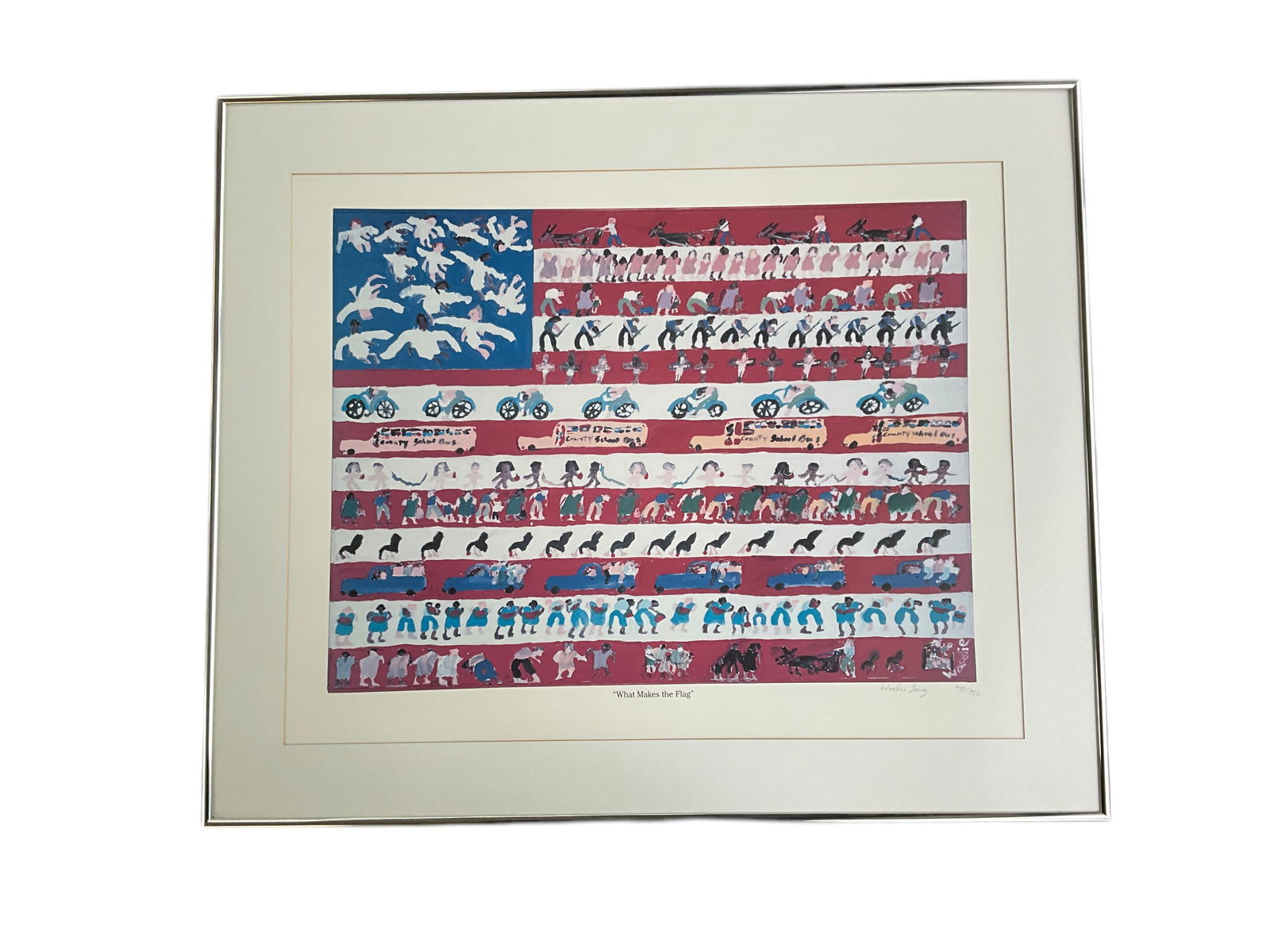 Woodie Long (American, b. 1942) "What Makes the Flag" Limited Edition Print (1 of 7)