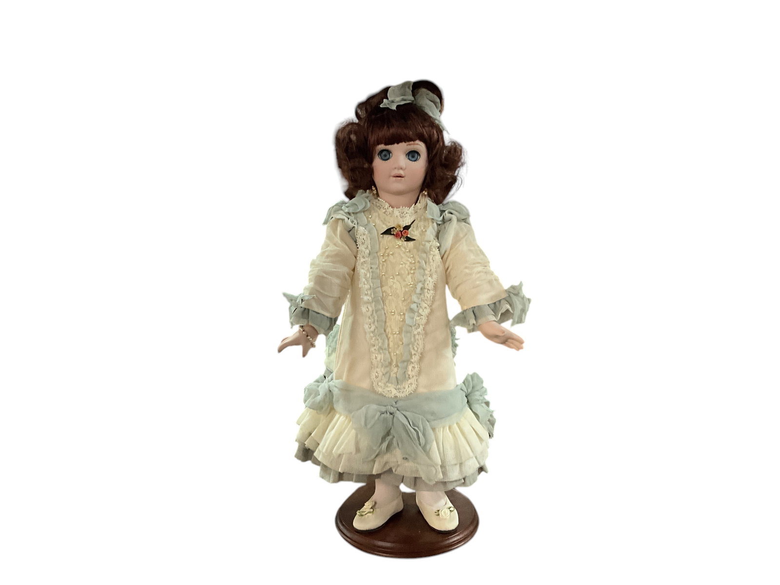 Brenda Burke Collector Doll in Lighted Oak Display Case (1 of 3)