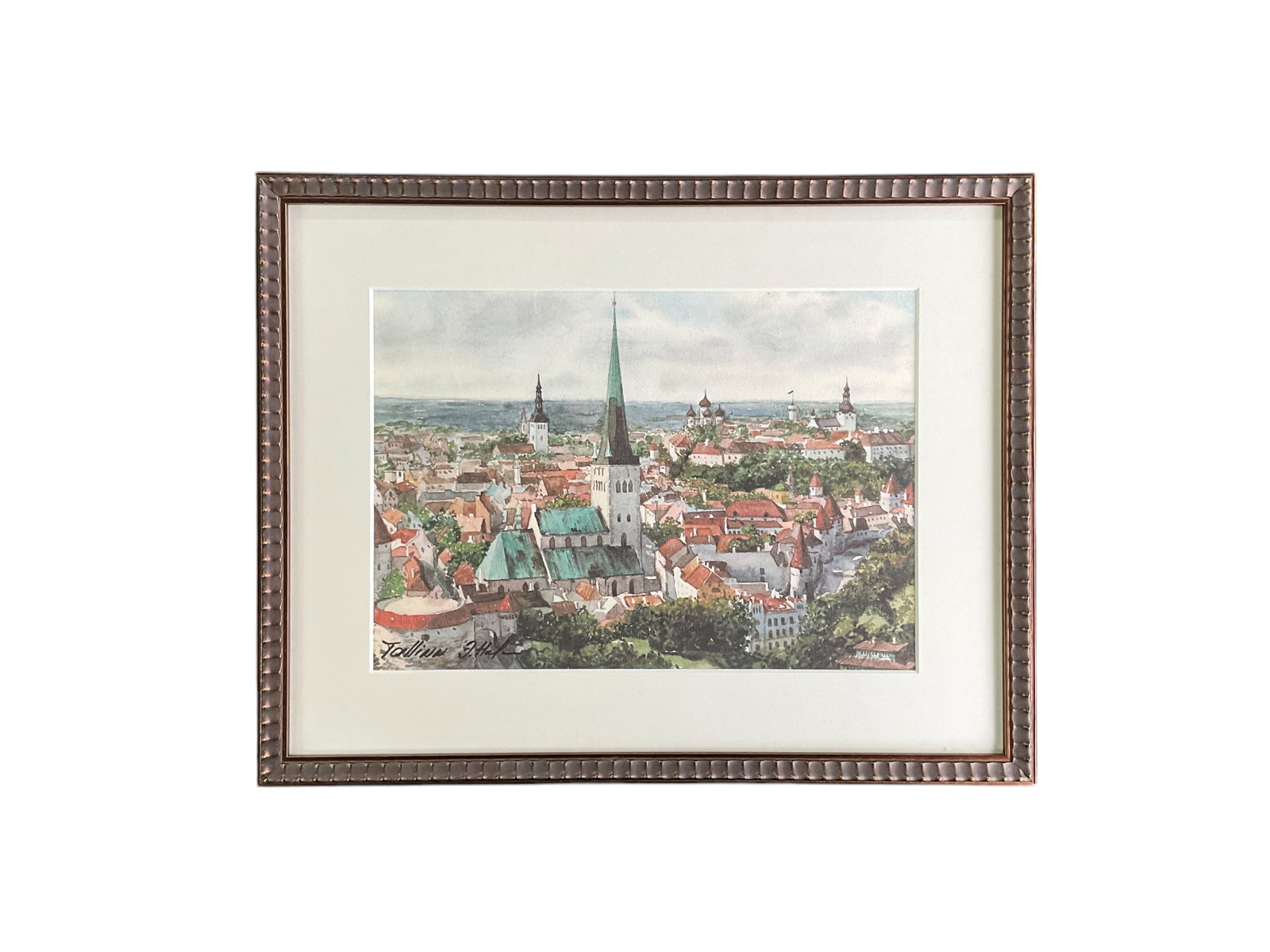 Artist Unknown- Print, Tallin, Estonia Cityscape (1 of 4)