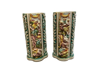 Pair of Capodimonte Vases