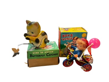 1950's-1960's Lithographed Tin Wind-Up Toys