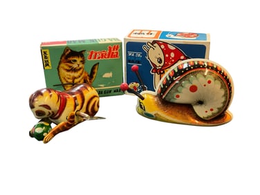 1970's Lithographed Tin Wind-Up Toys