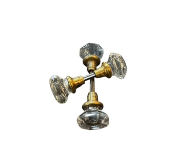 Two Pairs of Crystal Doorknobs