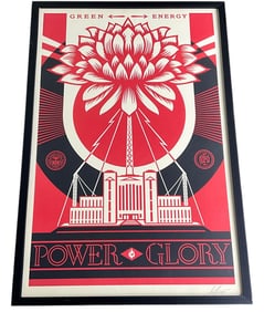 Shepard Fairey (American, B. 1970), Signed print, "Power-Glory"