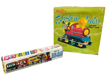 1970's Wind-up and Battery Powered Toy Trains.