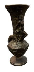 Bronzed Spelter Art Nouveau Vase