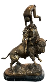 Western Bronze- "Buffalo Horse" by Frederic Remington