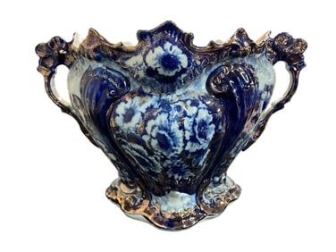 English Flow Blue Jardiniere