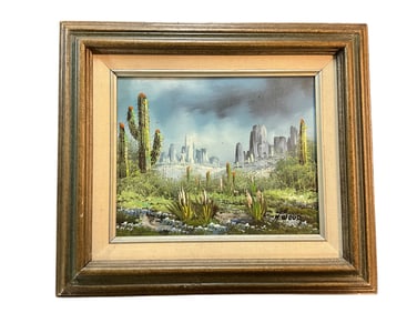 H. Wood, Untitled Southwestern Landscape, Oil on Canvas