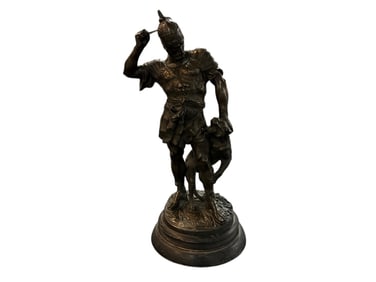 Victorian Weighted Spelter Side Statue