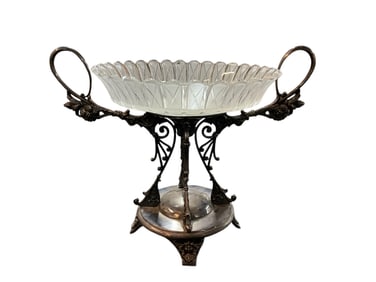 Victorian Silver Plate Bride's Basket