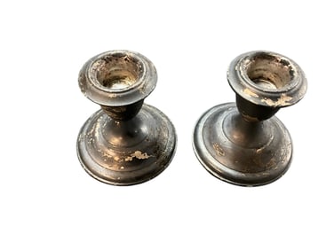 Pair of Weighted Sterling Candlesticks