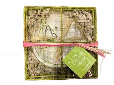 Set of Four Martini Themed Snack Plates