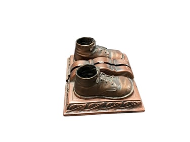 Bronzed Baby Shoe Bookends