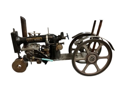 Folk Art Steampunk Tractor