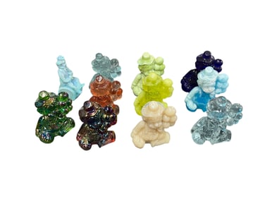 Group of Eleven Mosser Glass Clowns