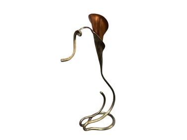 J. Brubaker Wrought Iron/Copper Lilly Sculpture