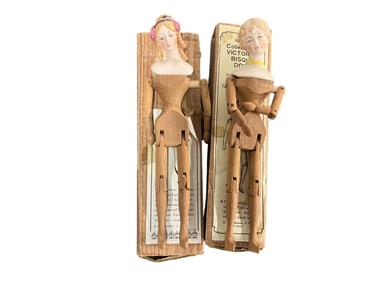 Articulated Victorian Style Bisque Dolls