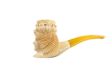 Antique Carved Meerschaum Pipe- Cleopatra