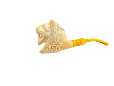 Antique Carved Meerschaum Pipe- Lion