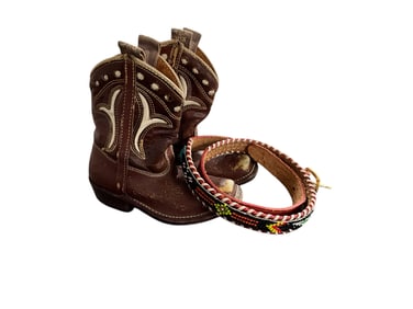 Child's Cowboy Boots and Beaded Belt