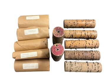 Group of Harmonette Organ Rolls and Gem Roller Organ Cobs