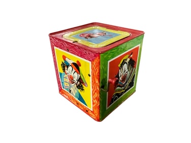 Mattel Lithographed Tin Clown Jack-in-the-Box
