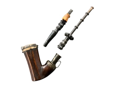 Ornate Carved Smoking Pipe