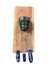 Folk Art Candle Holder/Electrical Insulators.