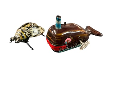 Two 1950's Lithographed Tin Wind-up Toys