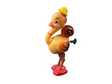 Japanese Wind-up Tin & Plastic Ostrich