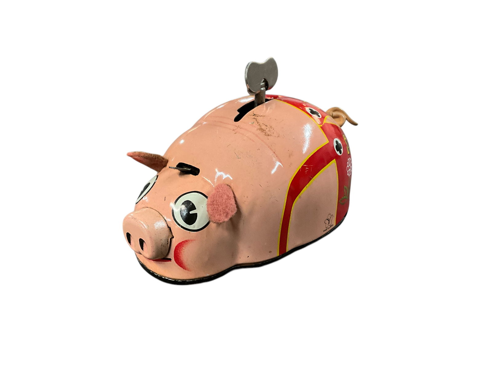 Lithographed Tin Wind-up Pig- Japan (1 of 6)