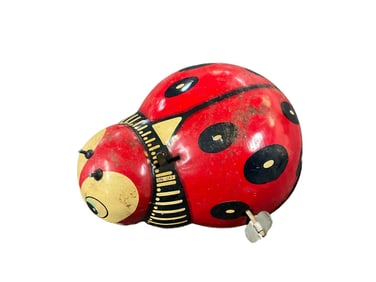 Lithographed Tin Wind-up Ladybug Toy