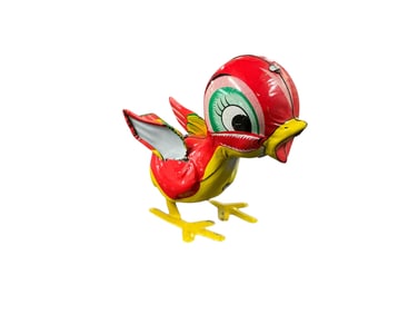 Lithographed Tin Wind-up Baby Bird