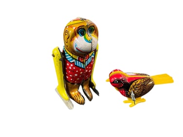 Lithographed Tin/Plastic Key Wind and Wind-up Toys.