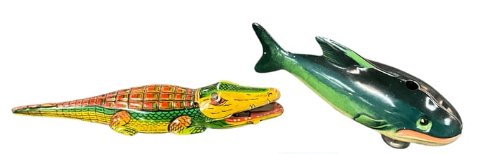 Occupied Germany Key Wind Lithographed Tin Toys.